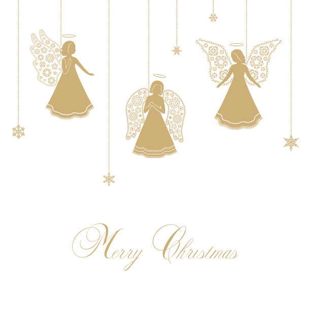 圣诞天使装饰翅膀图片下载