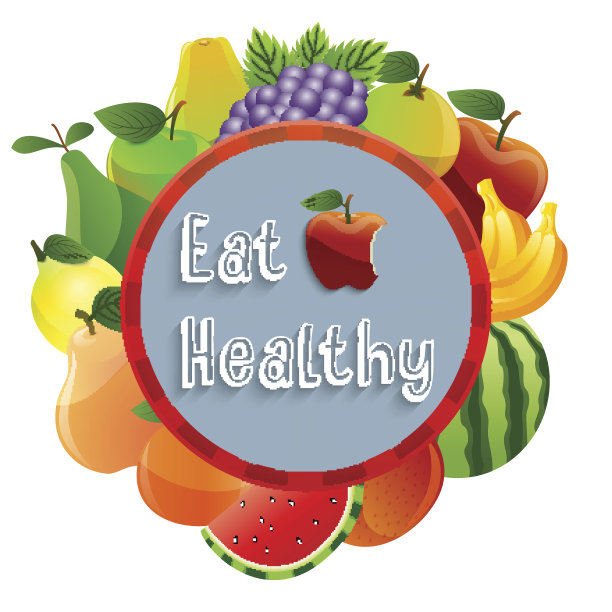 圆形标签与水果设计模板图片下载