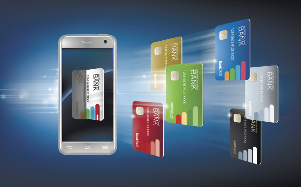 矢量插图在现实风格的概念移动支付使用在您的智能手机上的应用程序。图片下载