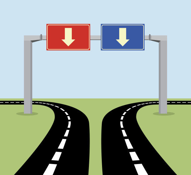 决策概念路标图片下载
