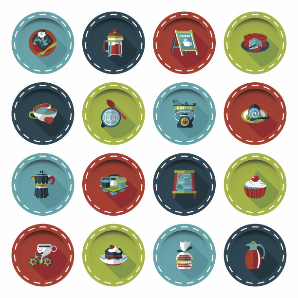 咖啡和茶图标集图片下载