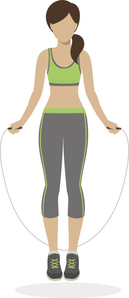 跳绳的女孩图片下载