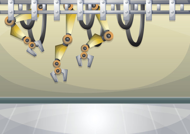 卡通矢量插图内部工厂与分离的层图片下载