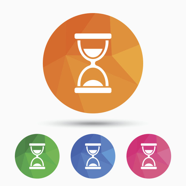 沙漏标志图标。沙漏象征。图片下载