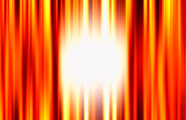 垂直的橙色窗帘与灯光辉光插图背景图片下载