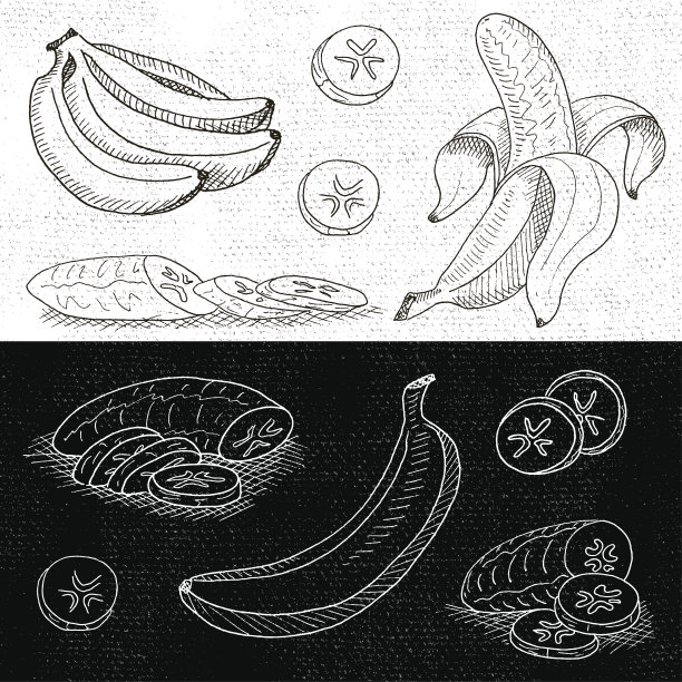 粉笔在黑板上画的食物，香料。图片下载