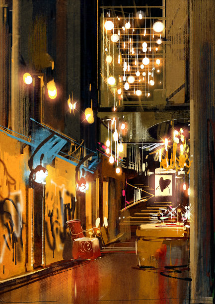 门厅内设装饰灯、彩绘图片下载