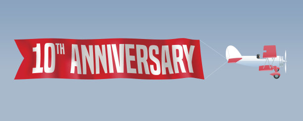 10周年矢量插图，横幅，传单图片下载