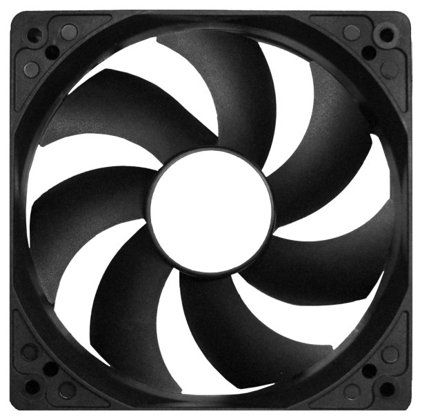 黑色塑料冷却器风扇隔离在白色背景上图片下载