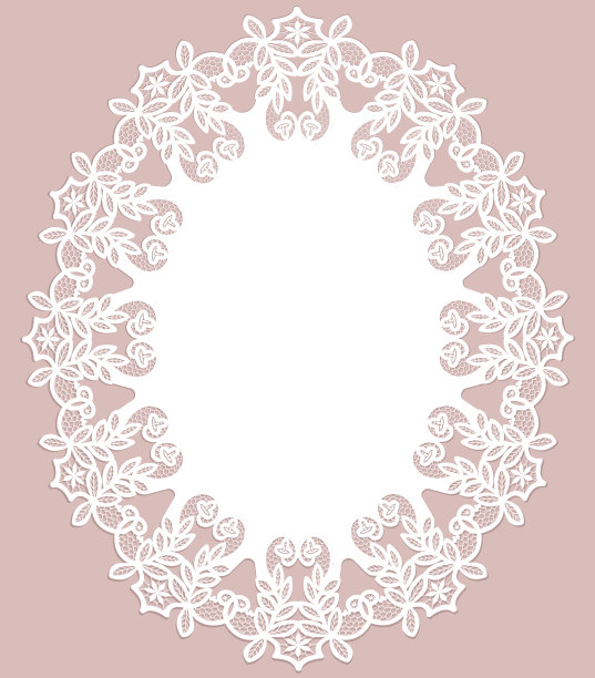 白色花边餐巾图片下载