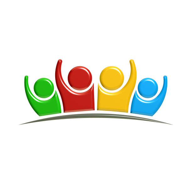 团队合作概念 3D渲染插图图片下载