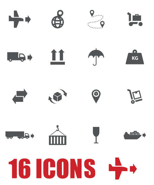 向量灰色逻辑图标设置在白色背景图片下载