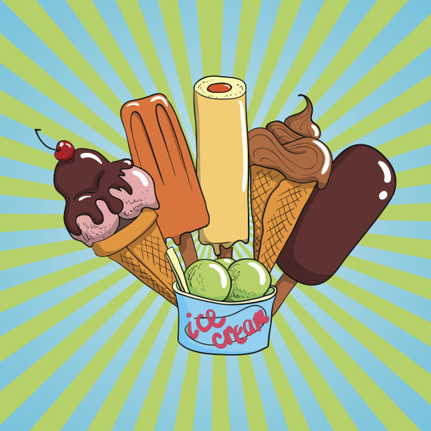 冰淇淋向量集图片下载