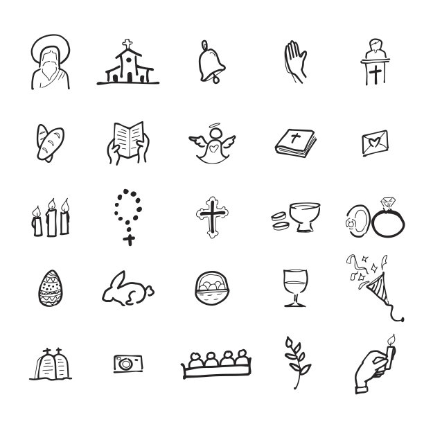 教会基督教偶像套装图片下载