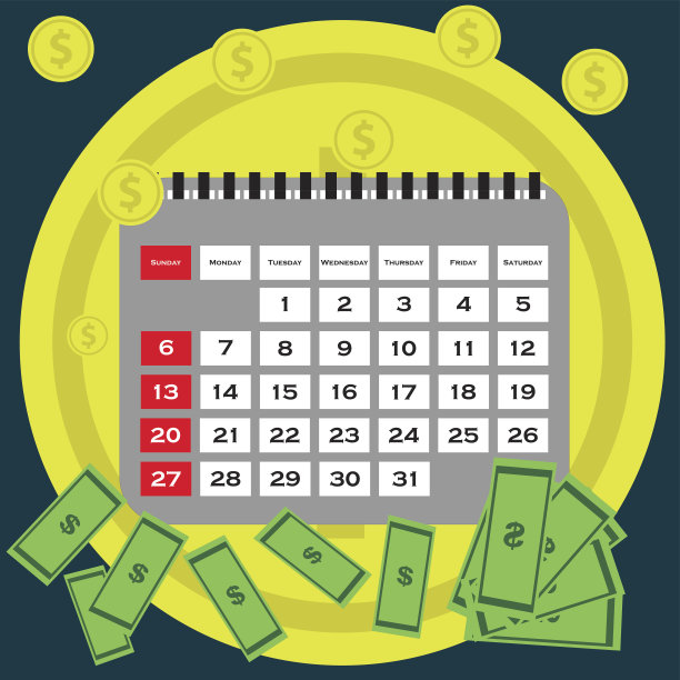 债概念矢量平面设计。为支付账单而存钱图片下载