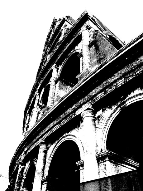 历史建筑仰天俯视图片下载