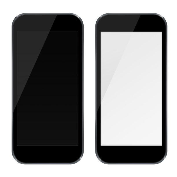 黑屏的智能手机。图片下载