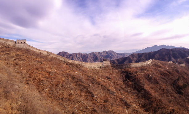 中国长城上的云图片下载