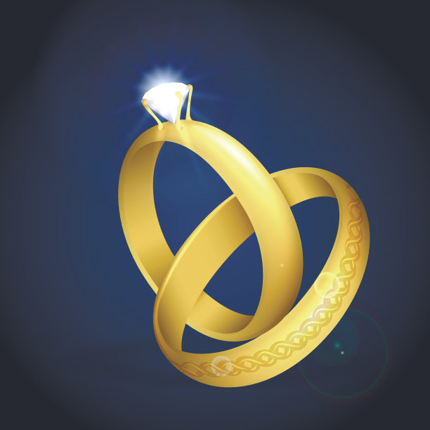 带钻石的结婚戒指图片下载