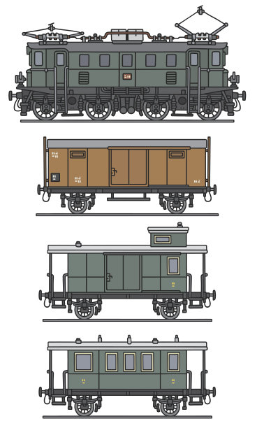 经典的电动火车图片下载