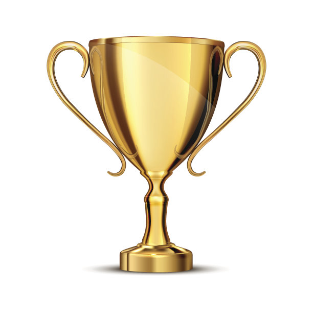 金杯孤立在白色背景。图片下载