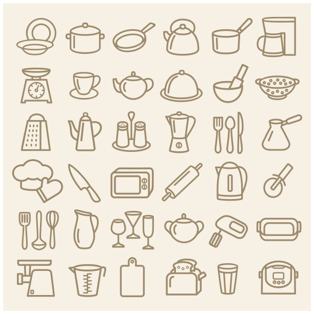 系列厨具图标图片下载