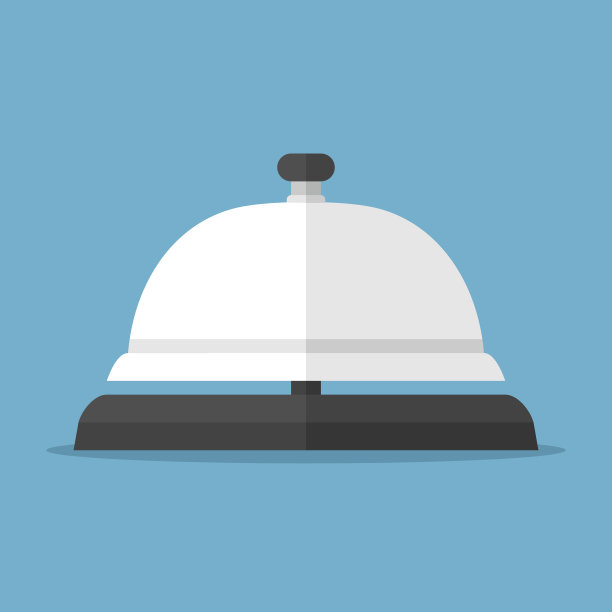 蓝色服务钟图片下载