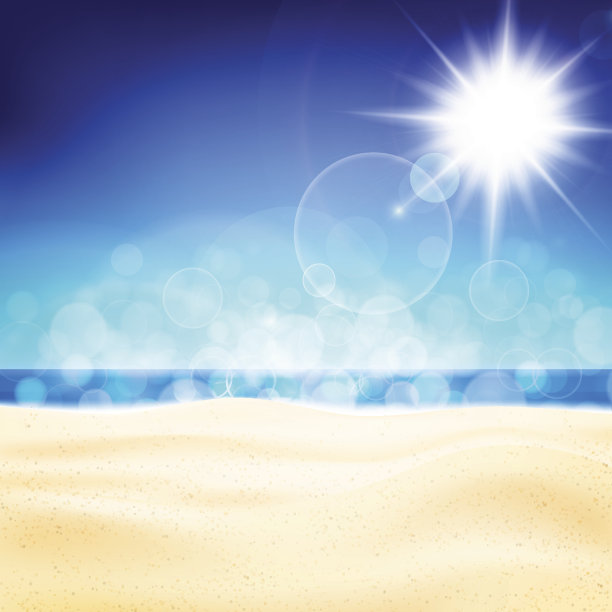 夏季度假海景设计。图片下载