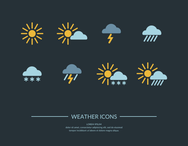 设置矢量天气图标图片下载