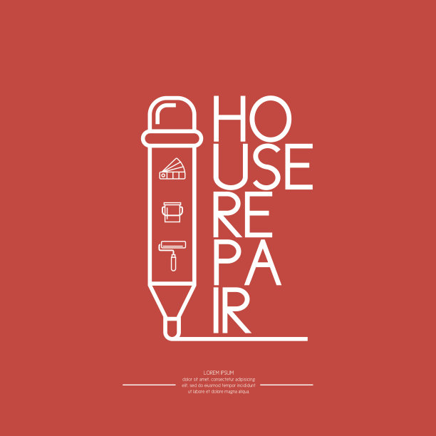 用记号笔和工具修理房屋图片下载