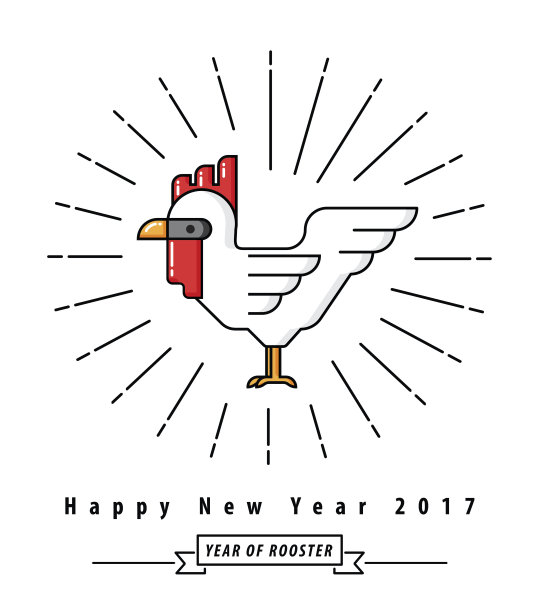 中国新年2017年，鸡年图片下载