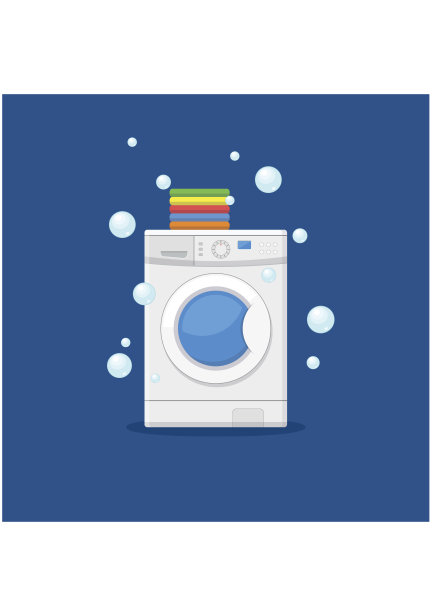 洗衣机和毛巾。设备家务洗衣洗衣服。图片下载