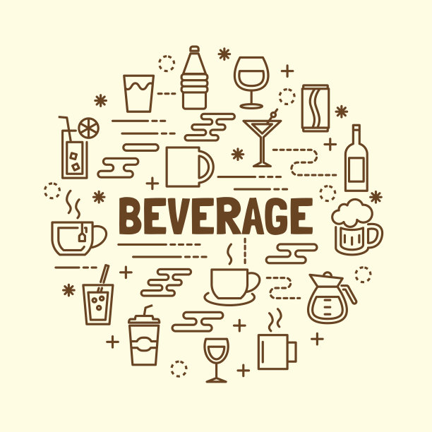 饮料最小细线图标设置图片下载