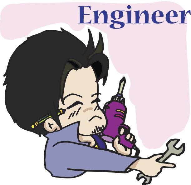 工程师卡通矢量人物图片下载