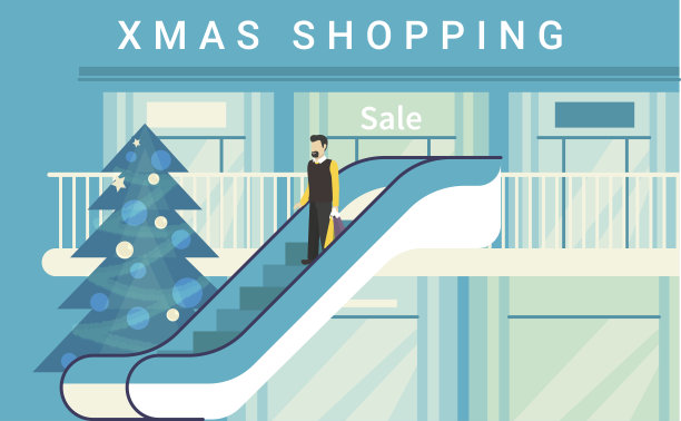 圣诞购物中心图片下载