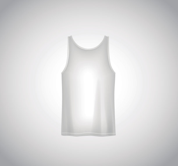 男子白色背心孤立。现实的模型。短袖中超图片下载
