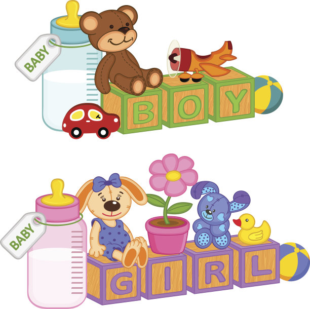 玩具和配件的婴儿与积木图片下载