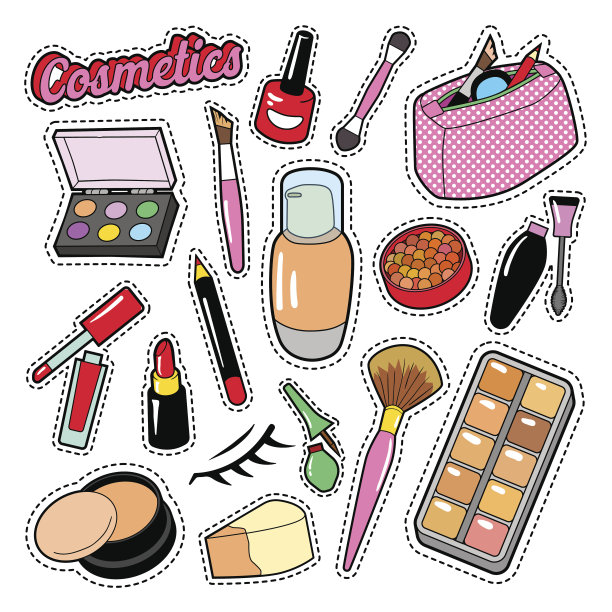 化妆品美容时尚化妆元素图片下载