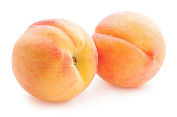 桃孤立在白色背景上图片下载