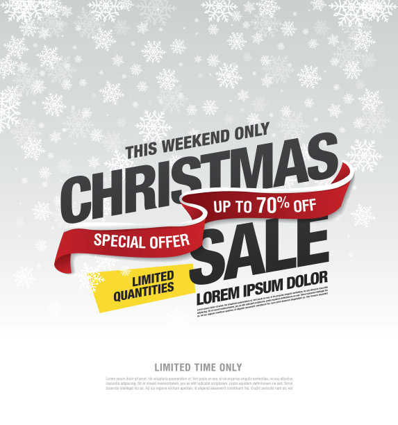 圣诞节销售横幅图片下载