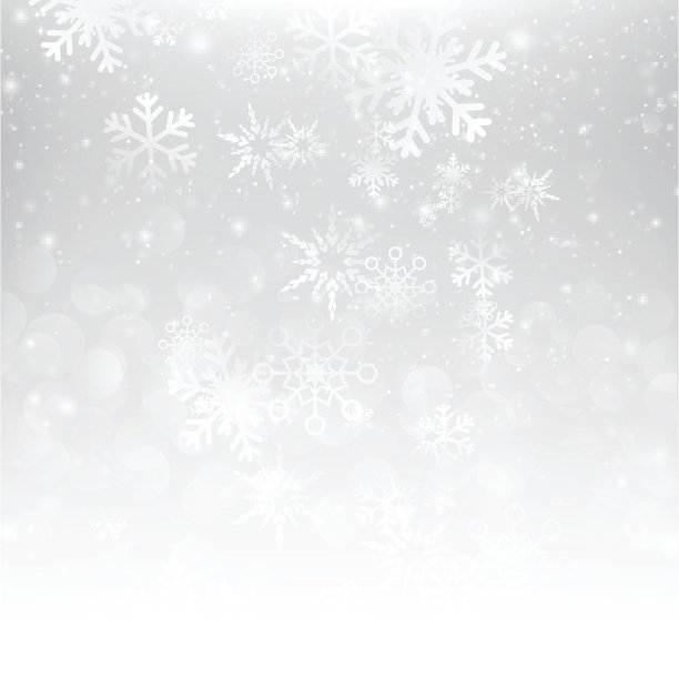 雪花与散焦抽象灰色背景矢量图图片下载
