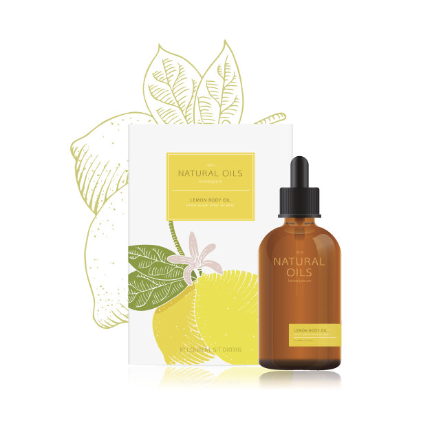 柠檬油。矢量模型。图片下载