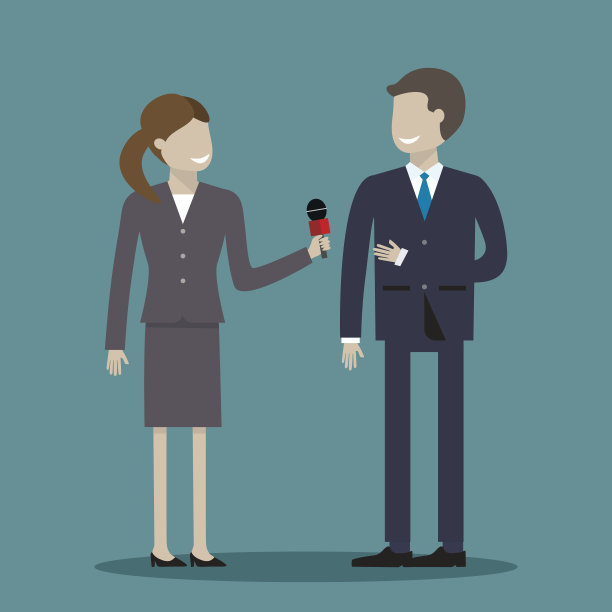 女记者采访商人图片下载