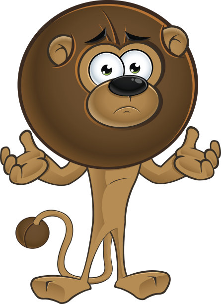 狮子与圆形鬃毛-困惑图片下载