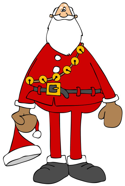拿着帽子的圣诞老人图片下载