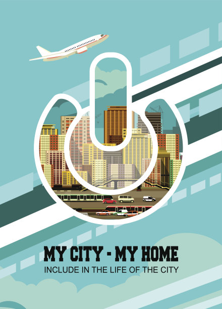 城市城市摩天观景轮图片下载