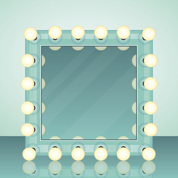 化妆镜现实矢量背景图片下载