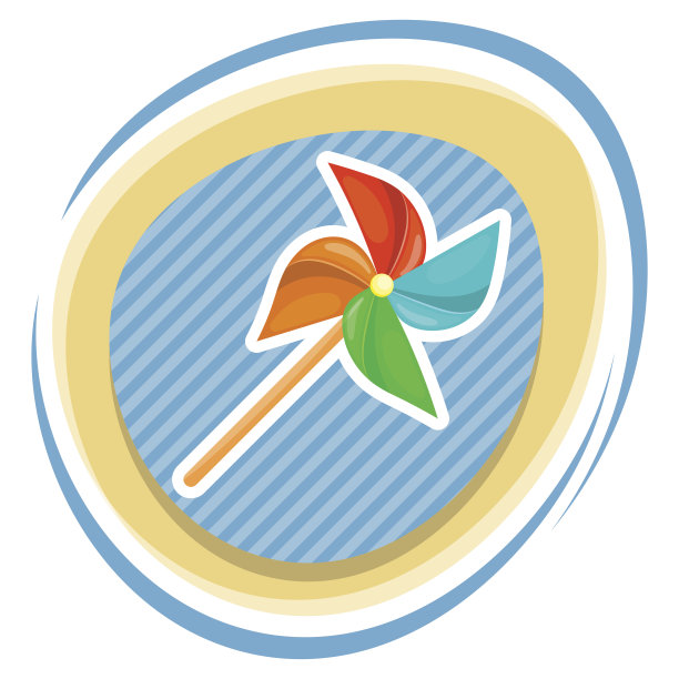 矢量插图。纸风车纸风车图片下载
