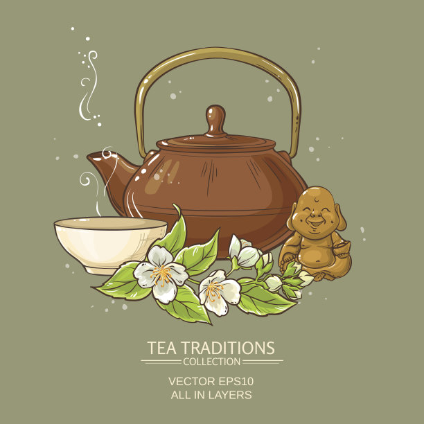 茉莉花茶载体图图片下载