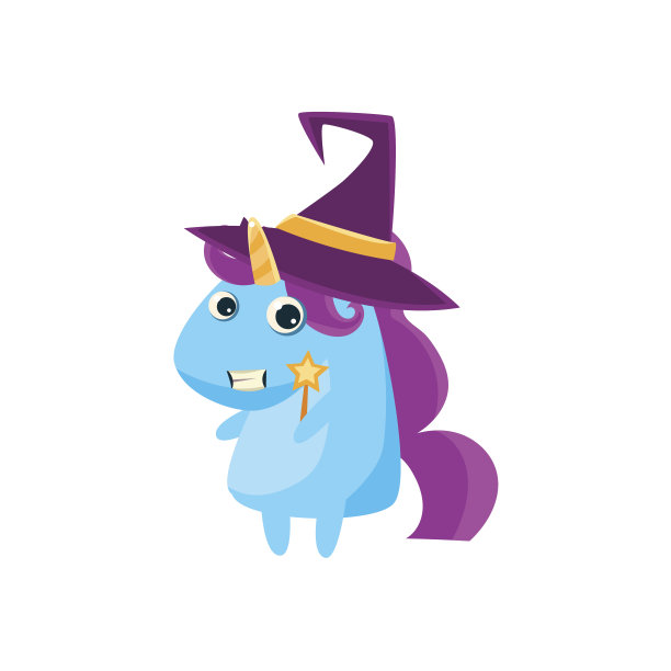 女巫服装中的独角兽图片下载